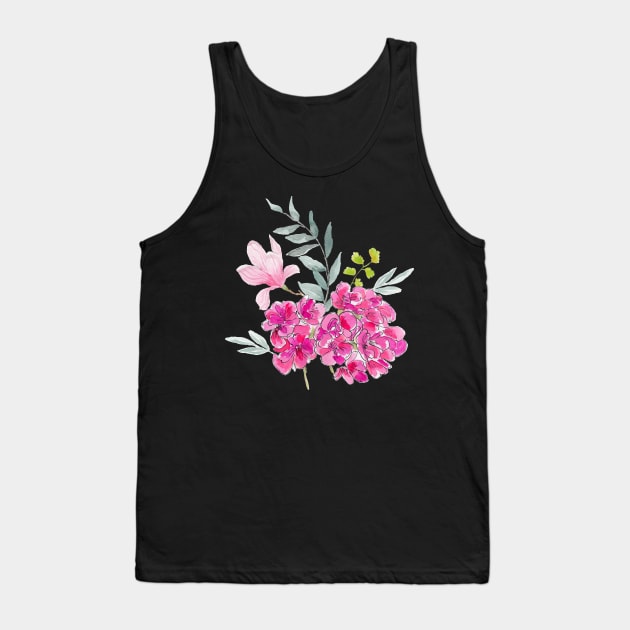 Bouquet Malvon Tank Top by AnisIllustration